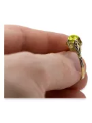 Anillo Estilo vintage Peridoto amarillo Oro amarillo de 14 quilates vrc023y